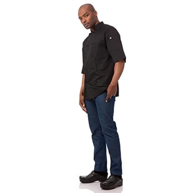 Chef Works Men's Montreal Cool Vent Chef Coat, Black, Large - Image 5