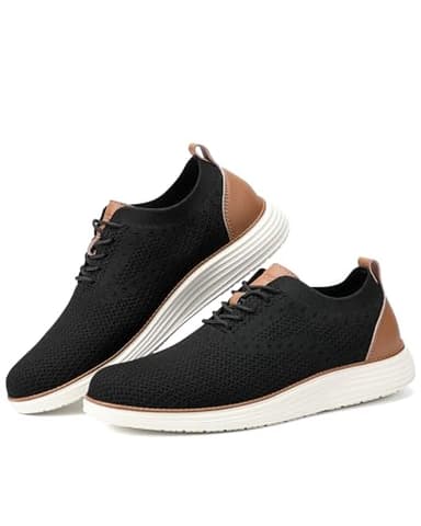 VILOCY Men's Casual Dress Sneakers Shoes Black,45 - Image 5