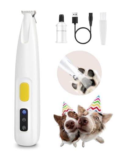 FURBONA Upgraded Dog Paw Trimmer with LED Light, 18 mm Widen Blade, 35 dB Low Noise, LED Display, Fully Waterproof, Rechargeable Clipper for Dogs Cats Trimming Paws, Eyes, Ears, Face, and Rump - Image 1