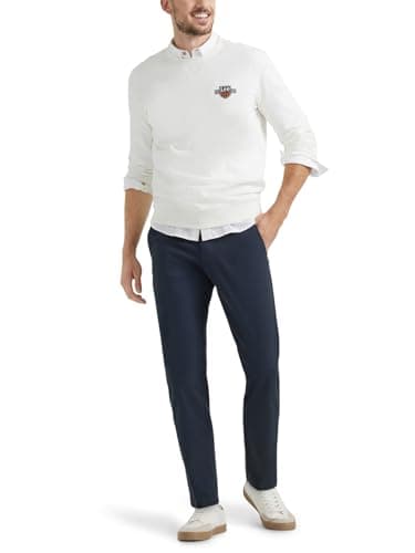 Lee Men's Extreme Motion Flat Front Regular Straight Pant Navy 36W x 34L - Image 4