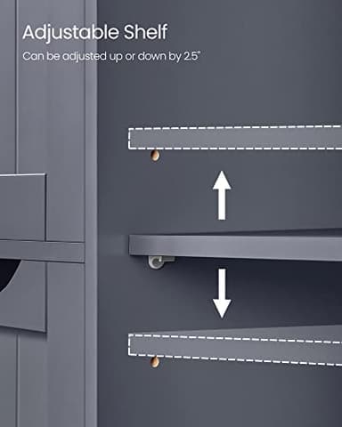 VASAGLE Bathroom Floor Storage Cabinet, Freestanding Bathroom Storage Unit with 3 Drawers, 1 Adjustable Shelf, 11.8 x 23.6 x 31.5 Inches, Slate Gray UBBC049G01 - Image 7