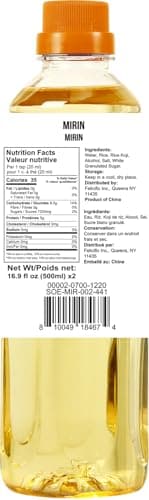 Soeos Mirin Cooking Wine, 16.9 fl oz (2 * 500ml) Pack of 2, Traditional Rice Wine, Authentic Natural Sugar Cooking Wine, Sweet Rice Wine for Cooking and Condiments, Premium Mirin Cooking Wine. - Image 2