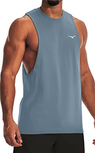 Project Titan Men's Workout Drop Arm Tank Top Cut Off Sleeveless Gym Shirt - Image 1