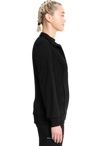 Infinity Cherokee Zip Front Scrub Nurse Jackets for Women, 4-Way Stretch Fabric 2391A, XL, Black - Image 5