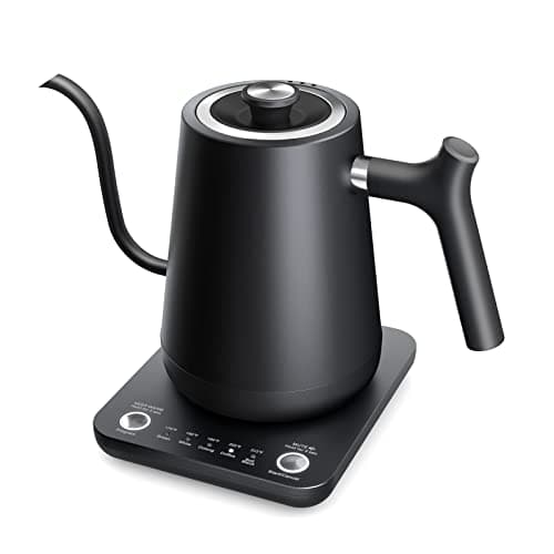 Gooseneck Electric Tea Kettle Pour-Over Kettle for Coffee, with 5 Variable Presets, 100% Stainless Steel Inner, with Keep Warm and Mute Function 0.8L, 1000W Quick Heating, Matte Black - Image 1