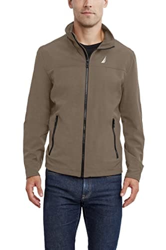 Nautica Men's Golf Casual Wear Windbreaker Jacket, Regular, Big & Tall Sizes, Taupe, Large - Image 1