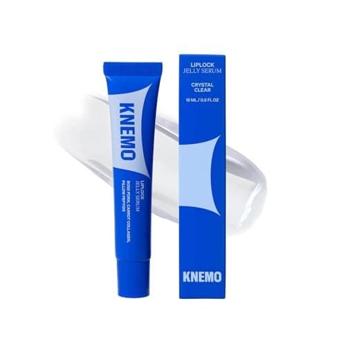 KNEMO LipLock Jelly Serum for Dry Lips, Long-Lasting, Hydrating, Plumping, Glossy Mask with Rose PDRN, Carrot Collagen, Pillow Peptide, Moisturizing Tinted Lip Balm. (Crystal Clear) - Image 1