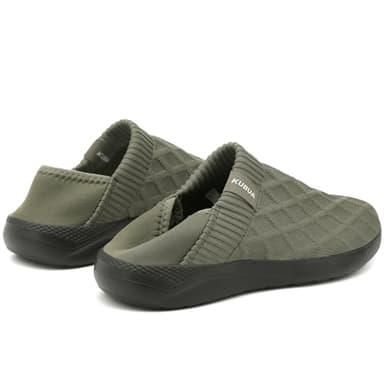 KUBUA Mens Womens Slippers Indoor Lightweight House Shoes Outdoor Breathable Slip on Loafers A Black Green Size 10.5 Women/9 Men - Image 3