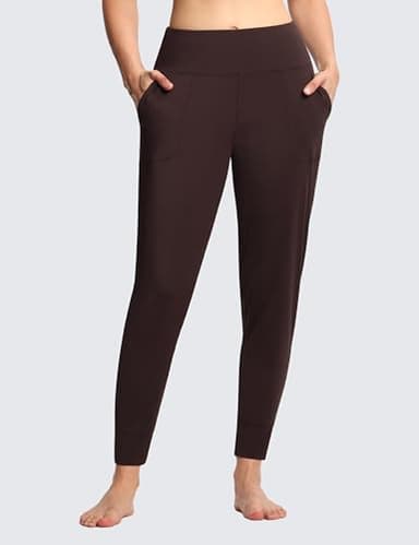 THE GYM PEOPLE Women's Joggers Pants Lightweight Athletic Leggings Tapered Lounge Pants for Workout, Yoga, Running Brown - Image 5