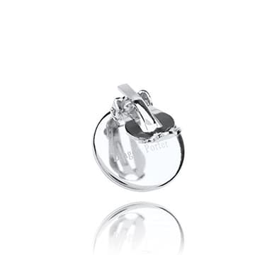 Elegant Small Round Clip on Earrings - Non Pierced Ears for Women (Style N 23 - Calour Light Blue Silver) - Image 4