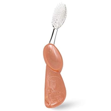 RADIUS Toothbrush Big Brush with Replaceable Head, Right Hand, Soft in Coral Sparkle, BPA Free and ADA Accepted, Designed to Improve Gum Health and Reduce The Risk of Gum Disease - Image 2