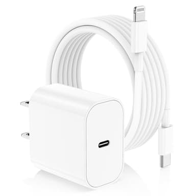 iPhone Fast Charger,Type C Wall Charger Block Plug and 10ft USB C to Lightning Charging Cable Cord Long,Power Adapter Cube Brick Box for Apple iPhone 14 Pro Max/14 Plus/14/13/12 Mini/11/XS Max/XR/iPad - Image 1