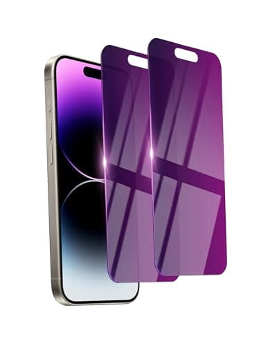 Ifaeveus 2 Pack Privacy Screen Protector for iPhone 14 Pro Max Tempered Glass 6.7inch Private Saver Anti-Spy Anti-Blue Light Eye Protection Anti-Scratch Full Coverage - Image 1