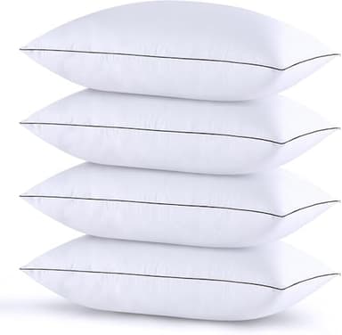 HUXMEYSON King Size Pillows Set of 4, Luxury Hotel Bed Pillows Set with Down Alternative Filling for Side and Back Sleepers - Image 1