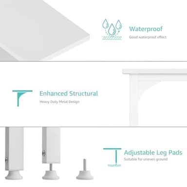 Lufeiya White Small Desk with Drawers - 40 Inch Computer Desk for Small Space Home Office, Modern Simple Study Writing Table PC Desks - Image 8