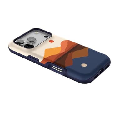 Casely iPhone 17 Pro Case | Opposites Attract | Day & Night Colorblock Mountains | Compatible with MagSafe | Bold Protective Design - Image 7