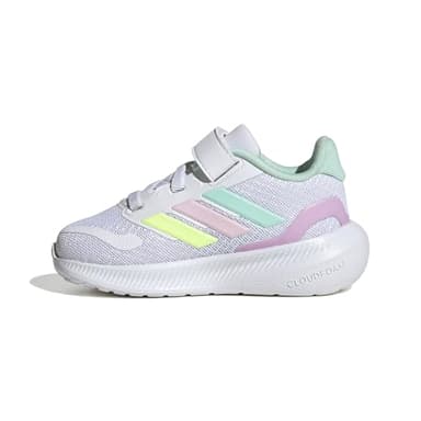 adidas Unisex-Baby Run Falcon 3.0 Sportswear, White/Clear Mint/Clear Pink, 8.5 - Image 7