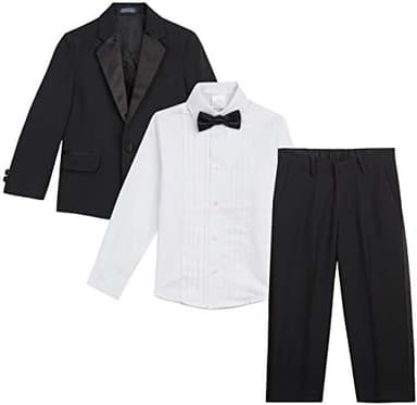 Nautica Boys' 4-Piece Tuxedo Set with Dress Shirt, Bow Tie, Jacket, and Pants - Image 5