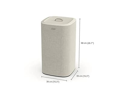 Joseph Joseph Tota 60 liter/15.8 gallon Laundry Hamper Separation Basket with lid, 2 Removable Washing Bags with Handles- Ecru - Image 3
