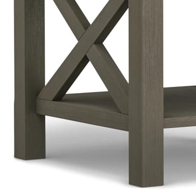 SIMPLIHOME Kitchener SOLID WOOD 21 inch Wide Square Contemporary End Side Table in Farmhouse Grey for the Living Room and Bedroom - Image 11