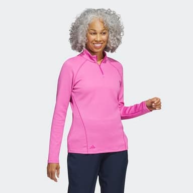 adidas Women's Standard Quarter Zip Pullover, Lucid Fuchsia, Medium - Image 6