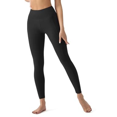 High Waisted Leggings for Women with Pockets - Tummy Control Yoga Pants for Workout Running Athletic No See Through Black - Image 3