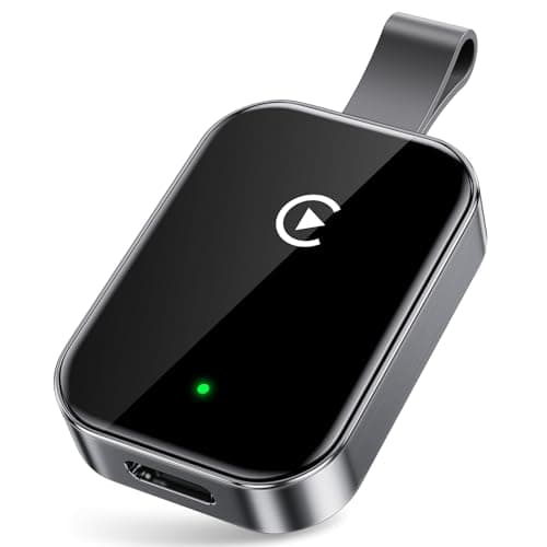 ZYW High Tech Wireless CarPlay Adapter for Apple-Super Mini Edition | Easy to Upgrade Wired Car Play to Wireless | No Delay Dongle for iPhone iOS 10+ & Cars with Built-in CarPlay(Licorice Espresso)