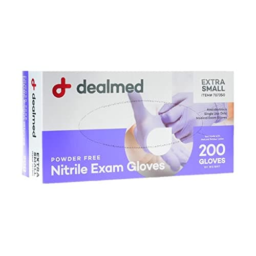 Dealmed Medical Exam Gloves – 200 Count XS Nitrile Gloves, Disposable Non-Irritating Latex Free, Multi-Purpose Use for a First Aid Kit and Medical Facilities - Image 1