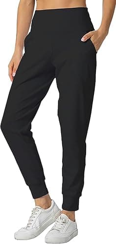 Rrosseyz Joggers Pants for Women-Quick Dry Sweatpants with Pockets for Athletics Casual Outdoor (Dark Grey, L) - Image 1