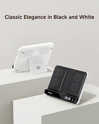 Dual Wireless Charger Stand, SwanScout 504, Foldable Wireless Charging Station Pad for iPhone Air/17/16/15 Series, Samsung Galaxy S25/S24/S23, Google Pixel 10/9/8, Android Phones, AirPods/Galaxy Buds - Image 6