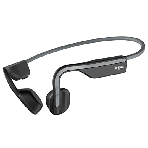 SHOKZ OpenMove - Open-Ear Bluetooth Sport Headphones, Bone Conduction Wireless Earphones, Sweatproof for Running and Workouts, with Sticker Pack, Grey - Image 1