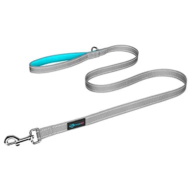 PHOEPET 5 Feet Dog Leash - Dual-Side Reflective - Soft Padded Handle - Fit for Walking, Training or Exploring Hiking, Camping (Grey + Mint Green Base) - Image 7