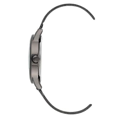 Nine West Women's Gunmetal and Silver-Tone Mesh Bracelet Watch, NW/2429FLGY - Image 3