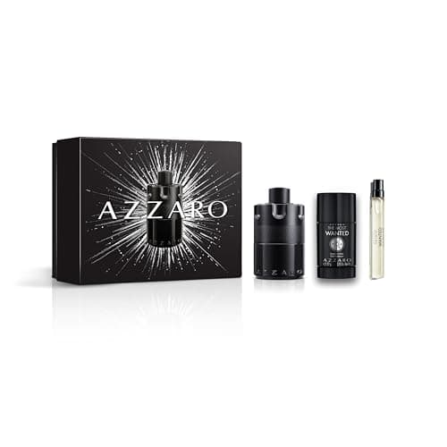 Azzaro The Most Wanted Eau de Parfum Intense - Seductive Mens Cologne Gift Set - 3-Piece Set Includes Full Size Fragrance (100ml) + Travel Size Spray (10ml) + Deodorant Stick (77g) - Gifts for Men - Image 1