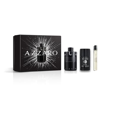 Azzaro The Most Wanted Eau de Parfum Intense - Seductive Mens Cologne Gift Set - 3-Piece Set Includes Full Size Fragrance (100ml) + Travel Size Spray (10ml) + Deodorant Stick (77g) - Gifts for Men - Image 1