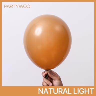 PartyWoo Light Brown Balloons 100 pcs Different Sizes of 18 12 10 5 Inch Caramel Brown Tan Boho Neutral Latex Balloon Arch Kit Garland for Birthday Wedding Baby Shower Party Decorations Brown-F10 - Image 2