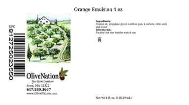 OliveNation Orange Flavor Emulsion for Baking, Water Soluble, Kosher, Gluten Free, Vegan - 4 ounces - Image 2