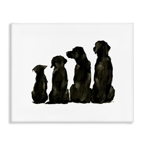 Stupell Industries Family Pet Silhouette Small Big Dogs Minimalist,Design by Ethan Harper - Image 1
