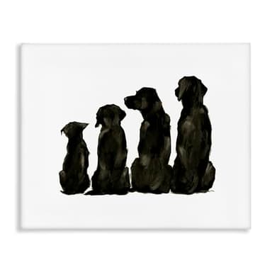 Stupell Industries Family Pet Silhouette Small Big Dogs Minimalist,Design by Ethan Harper - Image 1