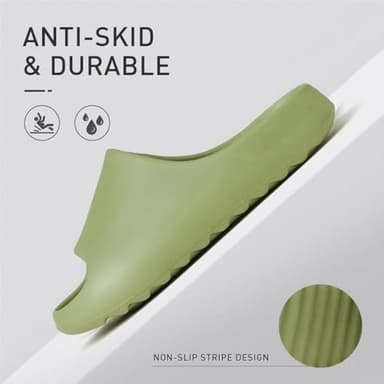 Cloud Slides for Women and Men, Platform Slides Slippers, Non-Slip Quick Drying Soft Lightweight Shower Shoes, Thick Sole Open Toe Slides Sandals for Indoor & Outdoor - Image 2