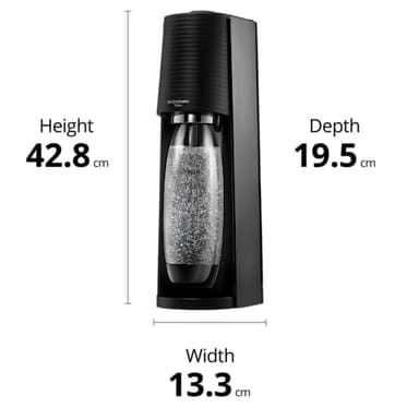 SodaStream - Terra Soda Streaming Machine - STARTER KIT - Sparkling Water Maker with CO2 & Bubly Drop - Eco-Friendly, No Batteries Needed - Black - Image 5