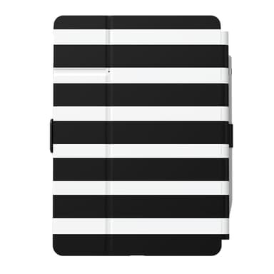 Speck Balance Folio Case for iPad 10.2 Inch (2019-2021) - Drop & Camera Protection, Slim Multi Range Stand, Apple Pencil Holder - Black/White Stripes - Image 7