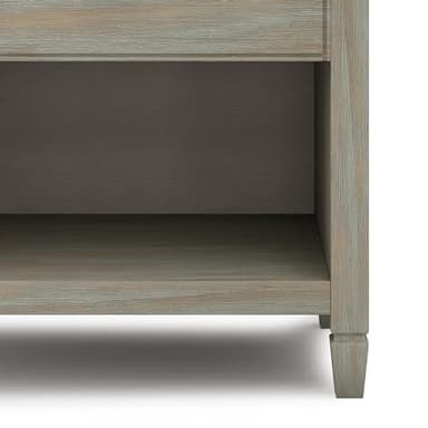 SIMPLIHOME Connaught SOLID WOOD 24 inch Wide Traditional Bedside Nightstand Table in Distressed Grey for the Living Room and Bedroom - Image 5