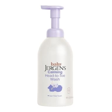 Jergens Baby Calming Head to Toe Foaming Wash, Baby Shampoo and Body Wash, Shampoo Tear Free, Kids Foaming Body Wash, 18 Fl Oz - Image 1