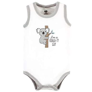 Hudson Baby Unisex Baby Cotton Sleeveless Bodysuits, Zoo Animals, 9-12 Months - Image 2