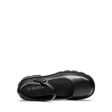 DREAM PAIRS Women's Mary Janes Shoes Platform Dress Low Heel Chunky Pumps Round Toe Ankle Strap Pumps Shoes Oxfords,Size 9,Black-PU,SDPU2346W-NEW - Image 3