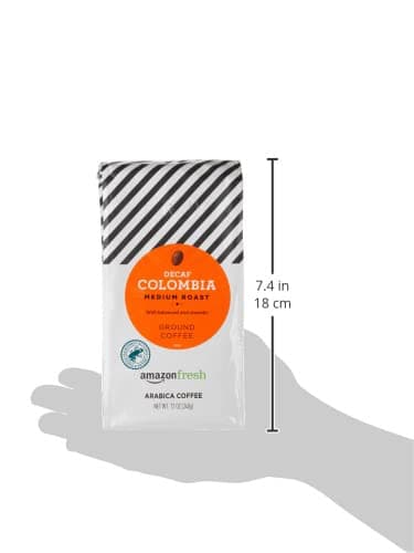 Amazon Fresh Decaf Colombia Ground Coffee, Medium Roast, 12 Ounce (Pack of 3) - Image 8