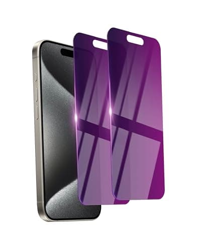 Ifaeveus 2 Pack Privacy Screen Protector for iPhone 15 Pro Max Tempered Glass for 15 ProMax 6.7inch Private Saver Anti-Spy Anti-Blue Light Eye Protection Anti-Scratch Full Coverage - Image 1
