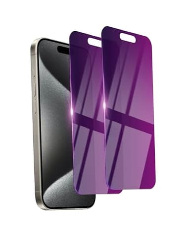 Ifaeveus 2 Pack Privacy Screen Protector for iPhone 15 Pro Max Tempered Glass for 15 ProMax 6.7inch Private Saver Anti-Spy Anti-Blue Light Eye Protection Anti-Scratch Full Coverage - Image 1