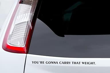 You're Gonna Carry That Weight Car Bumper Window Vinyl Decal for Anime Fans,1Pcs, 16 Inches Wide (Black) - Image 5